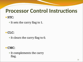 Instruction Set of 8086 with examples & description | PPTX
