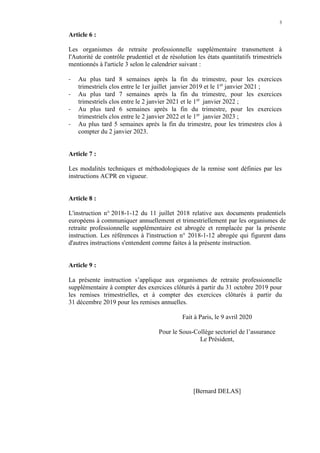 Calendrier Humanis 2023 Acpr Instruction 2020 I-05