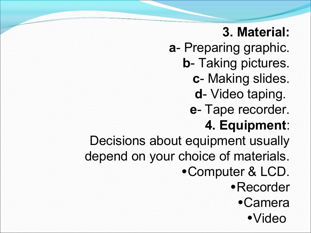 Instructional materials