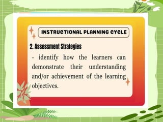 Instructional Planning Cycle- Teaching English