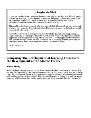 Instructional design learning theory | PDF