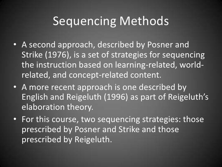 Instructional design – edfn201 b sequencing