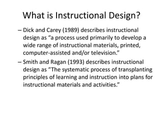 Instructional design – introduction [2018 update] | PDF