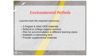Design Pothole Instructional Design Potholes (and how to avoid them!) | PPTX