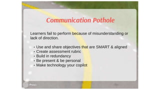 Design Pothole Instructional Design Potholes (and how to avoid them!) | PPTX