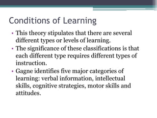 Instructional design theories summaries | PPTX