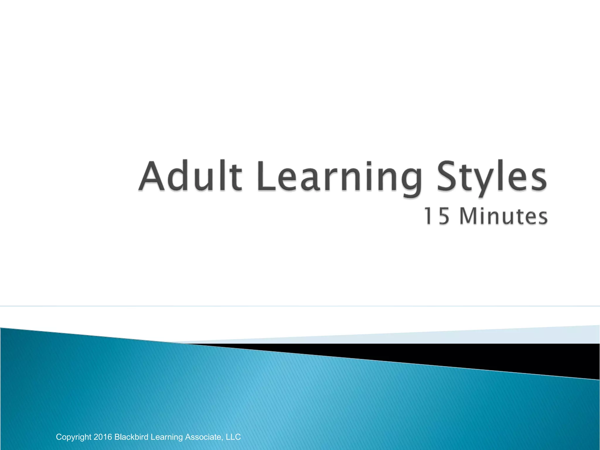 Copyright 2016 Blackbird Learning Associate, LLC
 