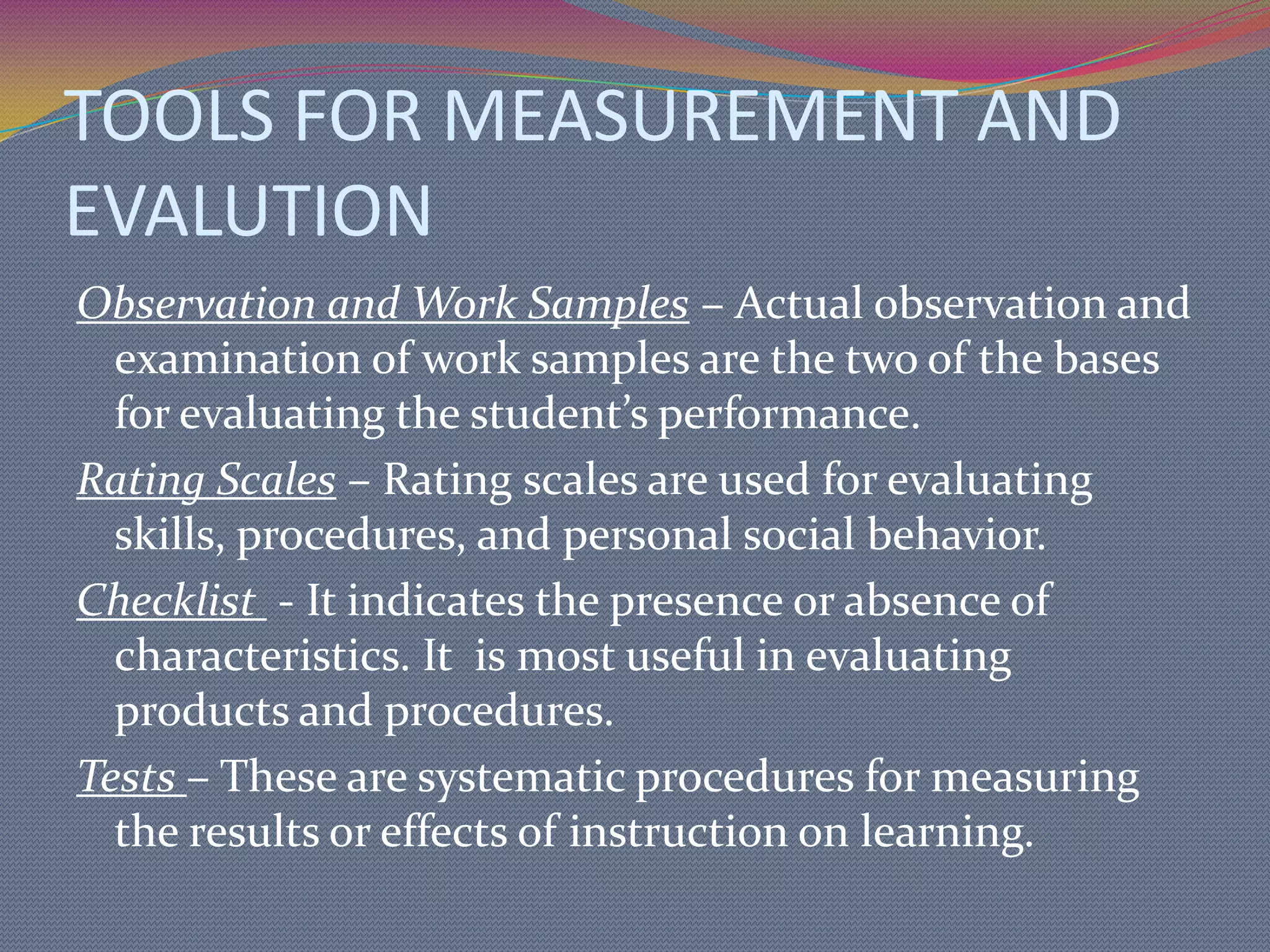 GUIDING LEARNING ACTIVITIESRefers to techniques and strategies which can provide variety in the approaches of the teacher.Recitation			Open-Text recitationLectureInformal Teacher TalksQuestionsPractice and ReviewInquiry and Discovery TeachingRole-PlayingTeacher DemonstrationField Trips Resource Persons
