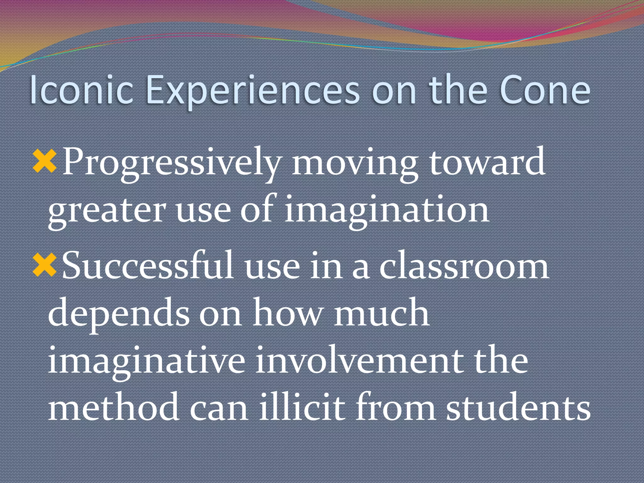 The levels of the Cone are interactive