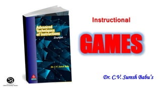 INTRODUCTION TO
SOCIAL SCIENCE RESEARCH
Instructional
GAMES
Dr. C.V. Suresh Babu’s
 