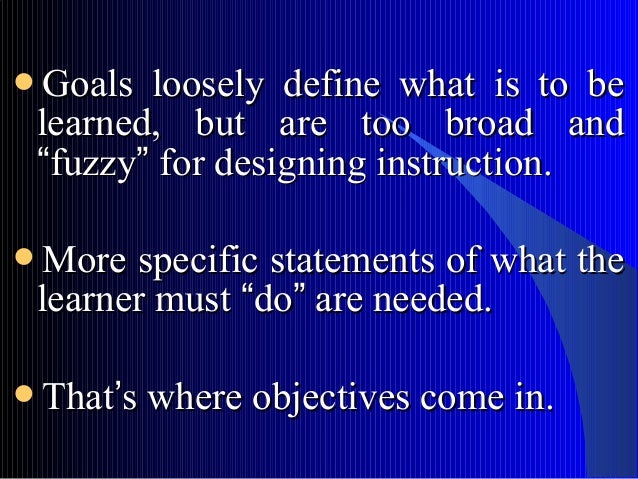 define instructional goals The importance of systematic instruction – rethink education.