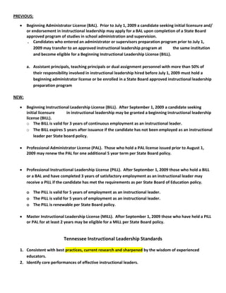 After September 1, 2009 a candidate admitted to a State Board approved instructional leadership program will receive an aspiring administrator license (AAL).