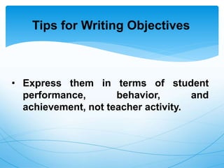 Instructional learning objectives | PPTX