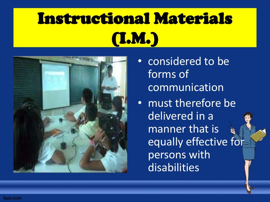 Instructional materials