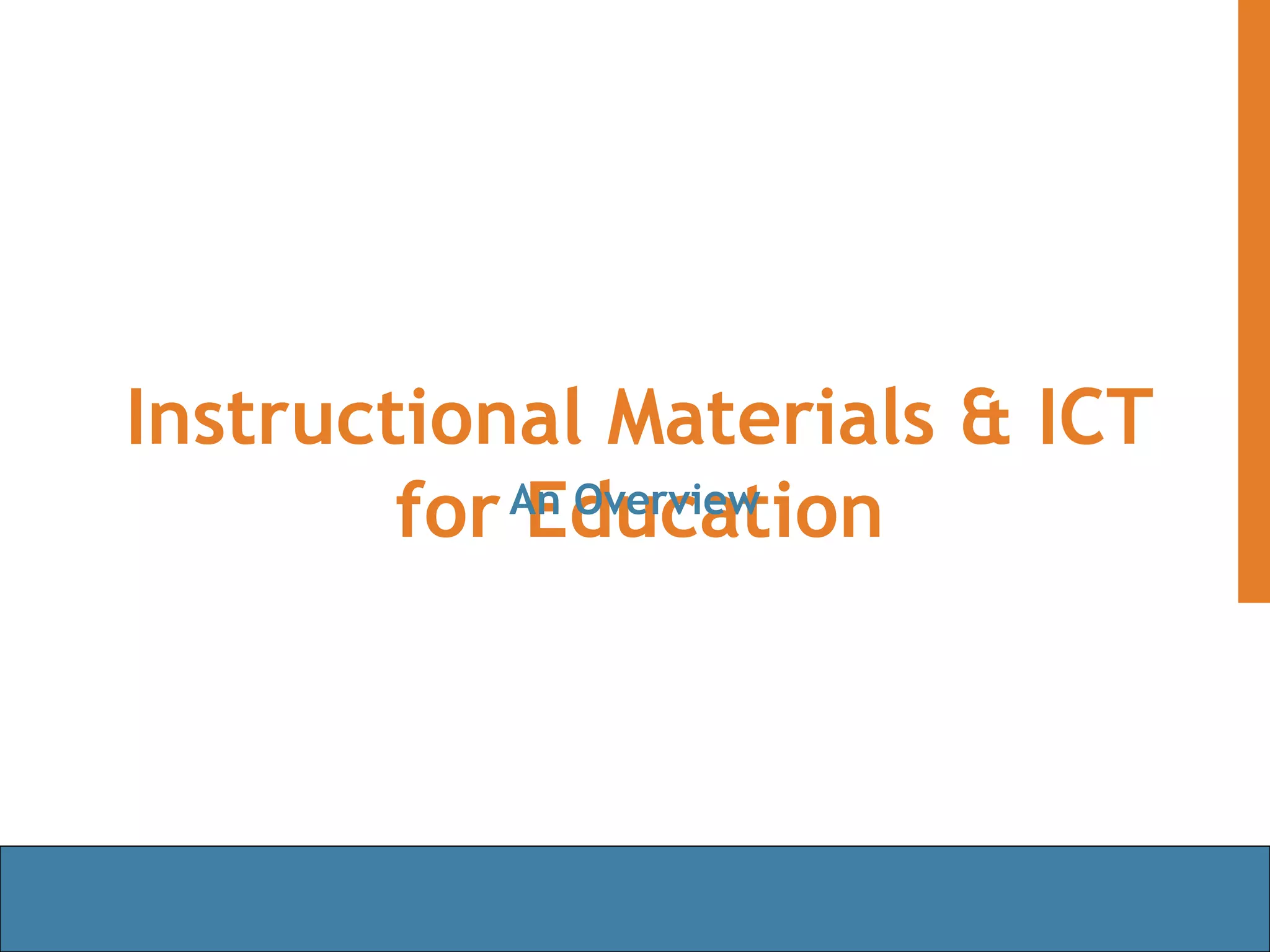 Instructional materials & ict PPT