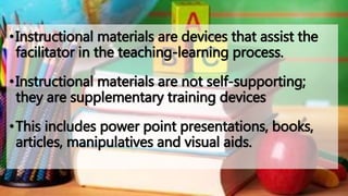 Instructional Materials in Mathematics | PPTX