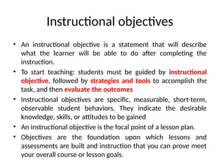 Instructional objectives.pptx for English | PPTX
