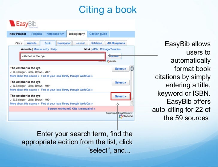easybib instructional presentation