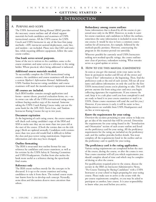 Instructional Rating Manual Skydiving Near Me