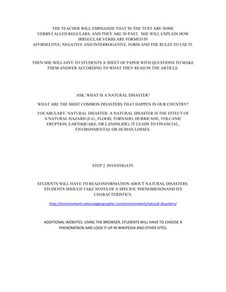 Instructional recipe