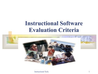 Instructional Software Evaluation Criteria 