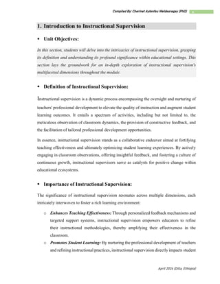 Introduction Supervision Instructional_Supervision_Student_Module_Compiled_By_Dr_Cherinet ...
