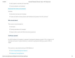 Instructional techniques (classroom, 5 days) iata training course | PDF