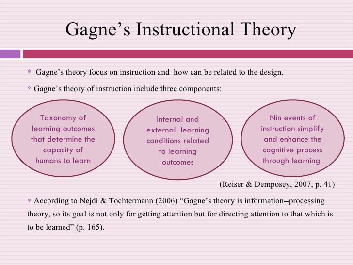 instructional technology gagne model instructional design