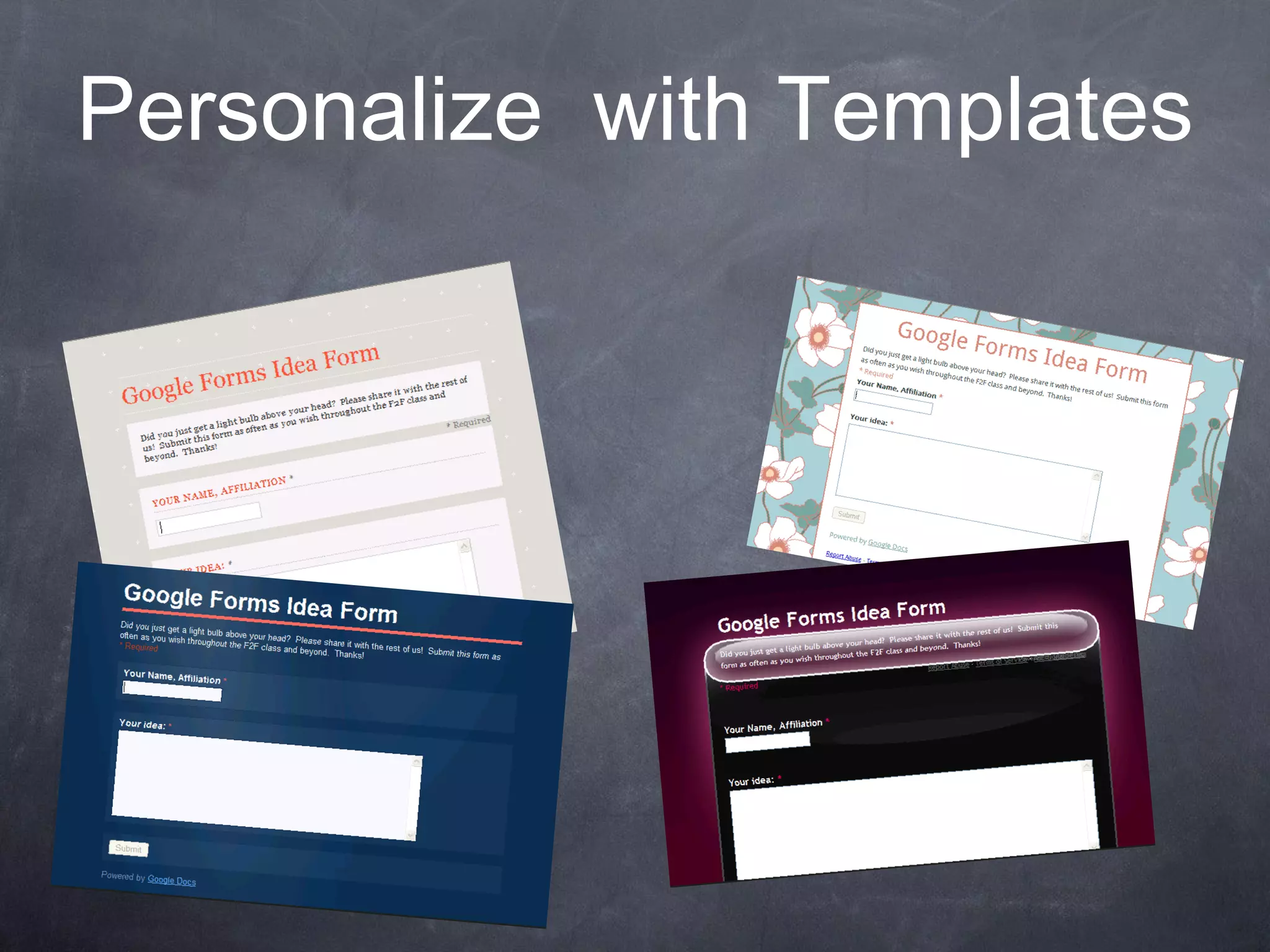 Personalize  with Templates 