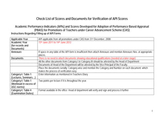 Instructions to fill API ( Annual Progressive Index) | PDF