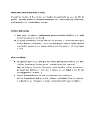 Expliciter Instruction au sosie | PDF