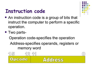 Instruction codes and computer registers | PPT