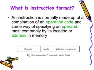 Instruction format | PPT | Programming Languages | Computing