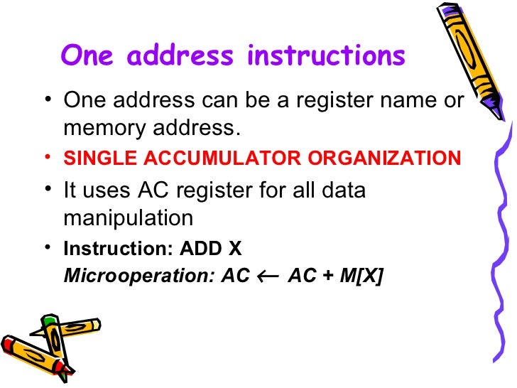 instruction format how to format an address on one line
