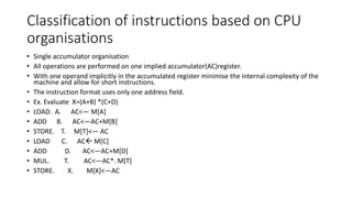 Instruction Formats | PPTX | Programming Languages | Computing