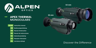 Instruction Manual | Alpen Optics Apex Thermal Monoculars | Optics Trade