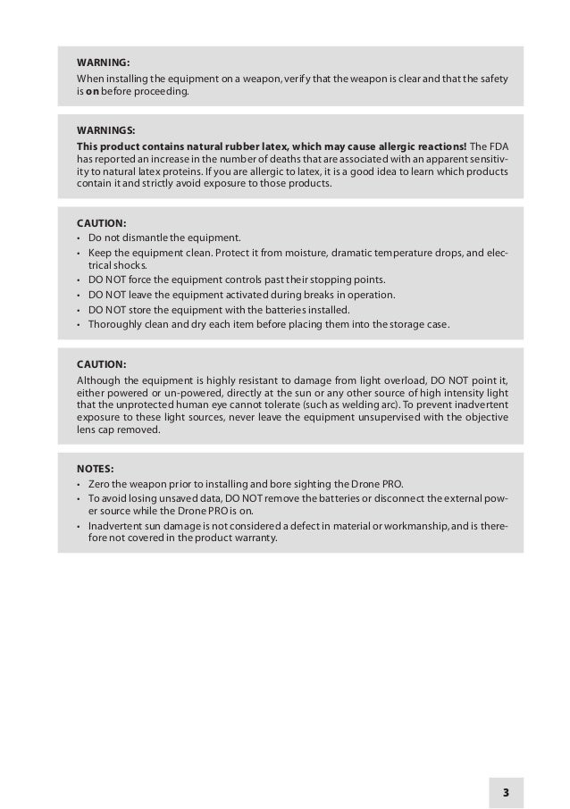 Instruction Manual Armasight Drone Pro 5x 10x Nv Rifle Scope Optics
