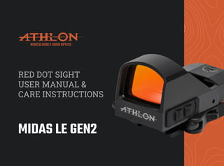 Instruction Manual | Athlon Midas LE Gen2 Red Dot Sight | Optics Trade