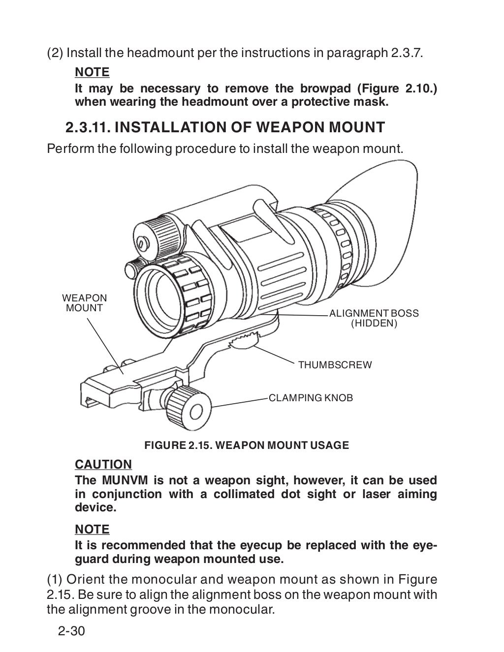 Instruction Manual ATN PVS14 Series NV Monocular Optics Trade