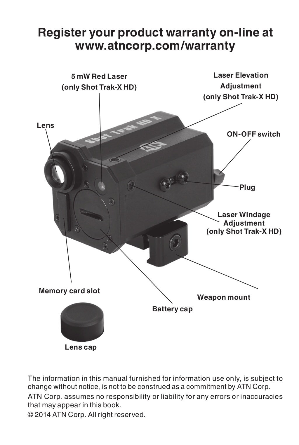 Instruction Manual ATN Shot Trak-X HD Series Gun Cameras | Optics Tra…