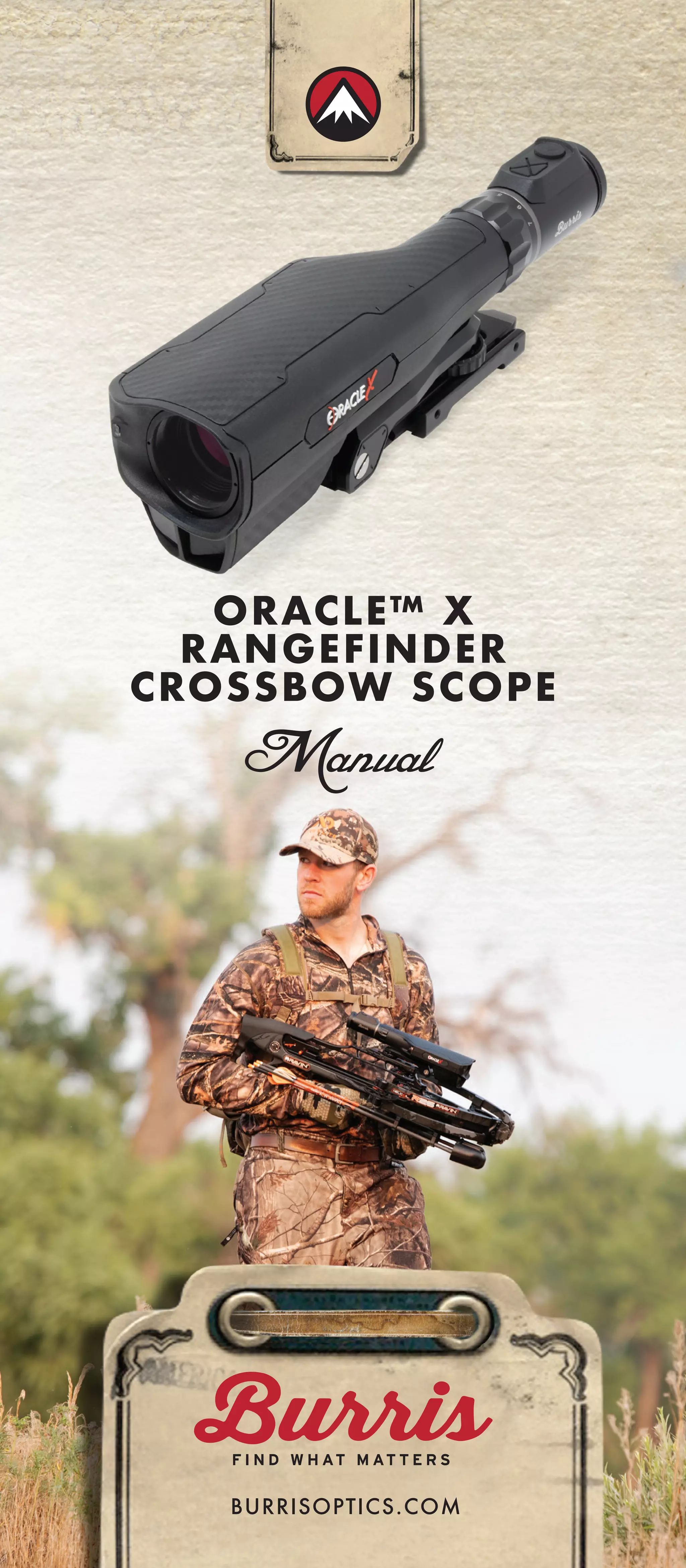 Instruction Manual Burris Oracle X Rangefinder Crossbow Scope