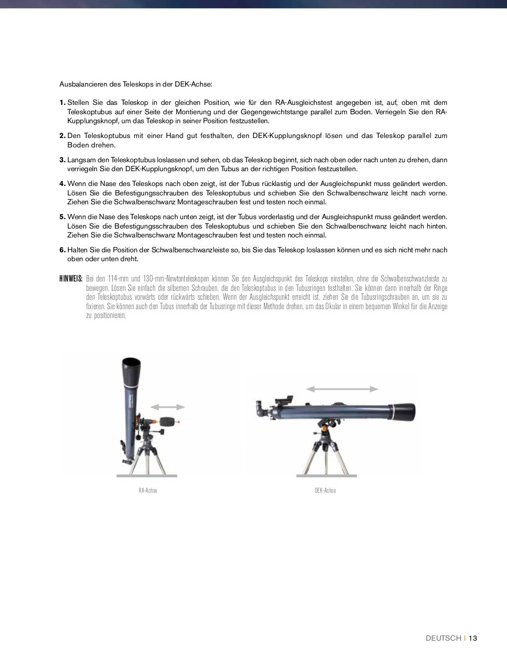 Instruction Manual Celestron AstroMaster EQ Telescopes Optics T…