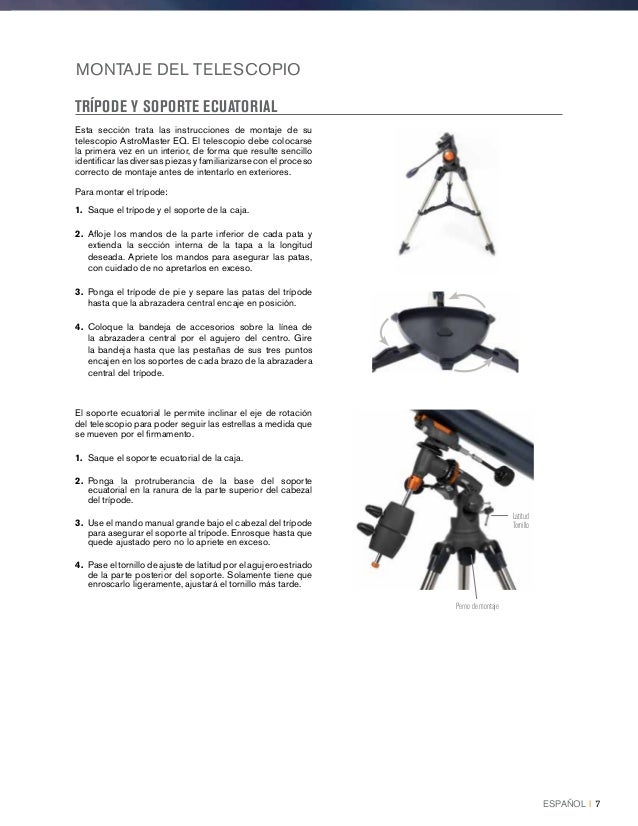 Instruction Manual Celestron AstroMaster EQ Telescopes Optics T…
