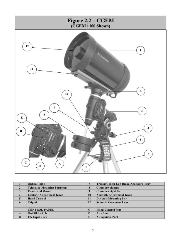 Instruction manual Celestron CGEM Telescopes Optics Trade