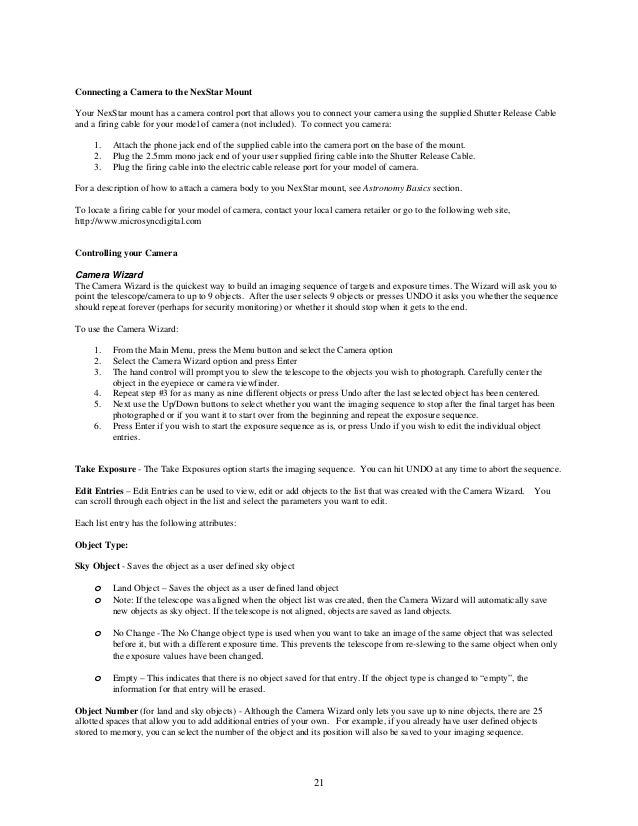 Instruction Manual | Celestron NexStar 5SE Telescopes | Optics Trade