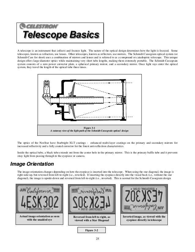 Instruction Manual Celestron NexStar 6SE/8SE Telescopes Optics Tr…