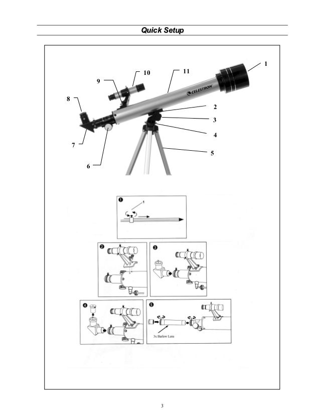 Instruction Manual | Celestron PowerSeeker 50 Telescopes | Optics Tra…