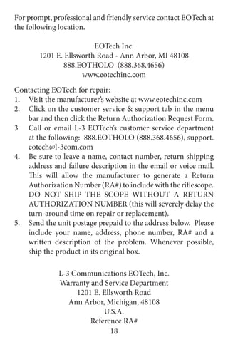 Instruction Manual | EO Tech 1-6x24 | Optics Trade