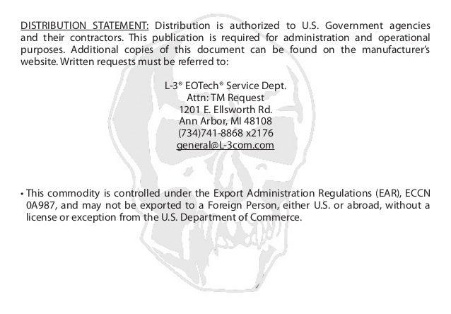 Instruction Manual EOTECH XPS2-Z Sight | Optics Trade