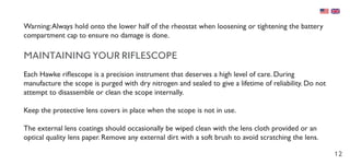 Instruction Manual | Hawke Vantage IR 1-4x20 | Optics Trade